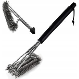 Trigubas grilio valymo šepetys