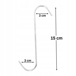 20 x rūkymo kabliukai žuvies mėsai nerūdijančio plieno rūkymo kabliukai 15cm