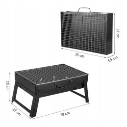 Sulankstomas medžio anglies sodo turistinis grilis