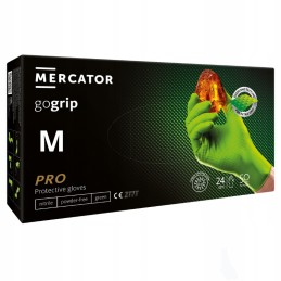 Mercator gogrip green - pirštinės, nitrilas, be pudros su deimantine tekstūra