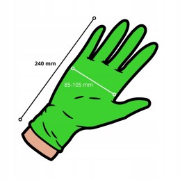 Mercator gogrip green - pirštinės, nitrilas, be pudros su deimantine tekstūra