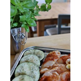 Daugkartinio naudojimo ekologiškas plieninis grilio padėklas