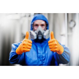 Mercator gogrip orange - pirštinės, nitrilas, be pudros su deimantine tekstūra