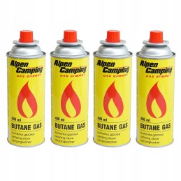 Dujų kasetės iš Lenkijos firmos Alpen Camping 400ml - 4 vnt