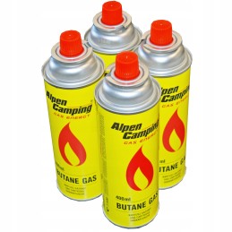 Dujų kasetės iš Lenkijos firmos Alpen Camping 400ml - 4 vnt