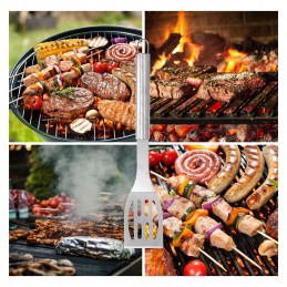 Grilio mentelė, nerūdijantis plienas, tvirti grilio priedai, 43 cm