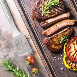 Grilio mentelė, nerūdijantis plienas, tvirti grilio priedai, 43 cm