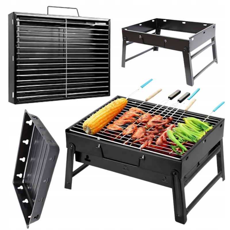 Sulankstoma nešiojama stovyklavimo kepsninė su xxl lagaminu