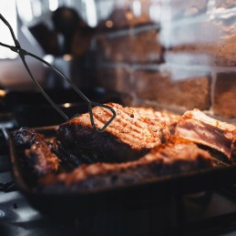 Grilio žnyplės, virtuviniai nagai, metalinės mėsos žirklės, kietos, 42 cm