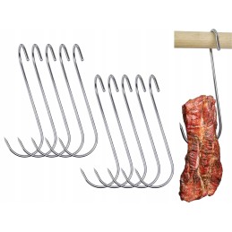 S-417-b rūkymo kabliukai 17 cm, susukti, šaltibarščiai, šoninė, šonkauliukai rūkyti