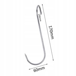 S-417-b rūkymo kabliukai 17 cm, susukti, šaltibarščiai, šoninė, šonkauliukai rūkyti
