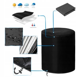 Apvalus kepsninės dangtis, atsparus vandeniui, stiprus anti-UV ø70 cm h 80 cm