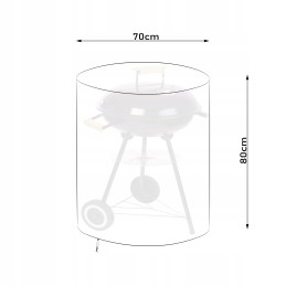 Apvalus kepsninės dangtis, atsparus vandeniui, stiprus anti-UV ø70 cm h 80 cm