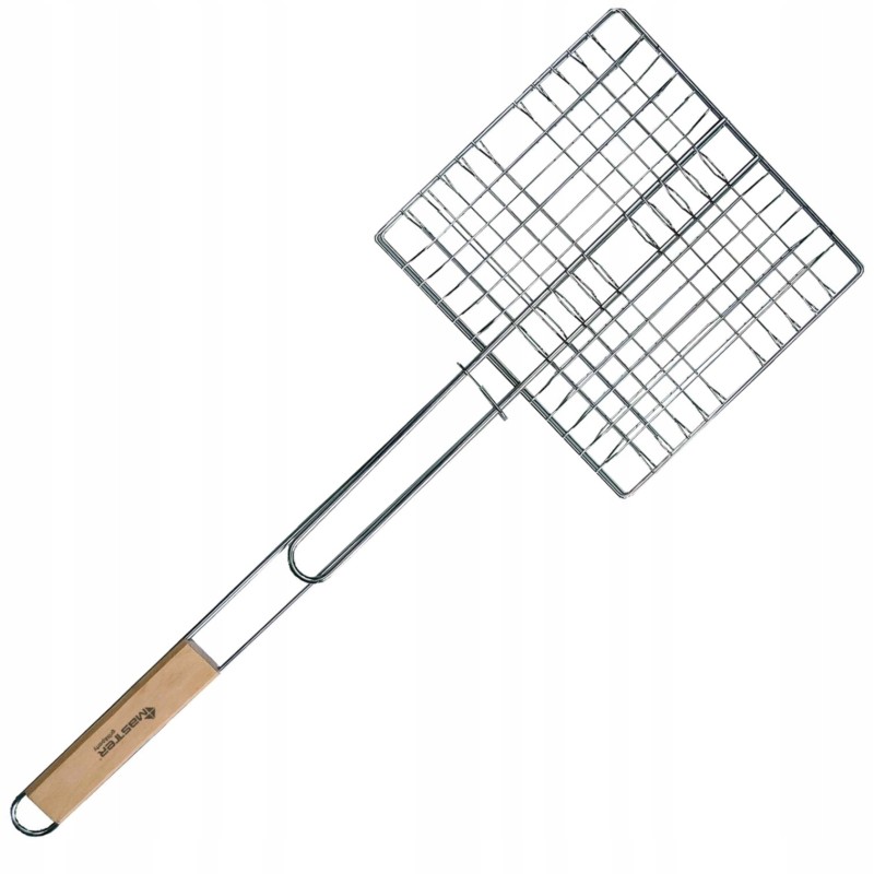 Atidaromos grilio grotelės su medine rankena