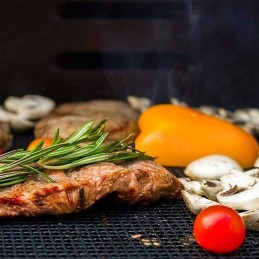 3x grilio priedai mentele šakutės grilio rinkinys grotelės + dėklas