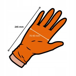 Mercator gogrip orange - pirštinės, nitrilas, be pudros su deimantine tekstūra