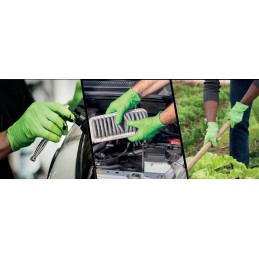 Mercator gogrip green - pirštinės, nitrilas, be pudros su deimantine tekstūra