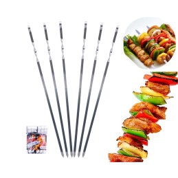 Šampūno iešmeliai, 6 vnt, 45 cm, šašlykui, laužui