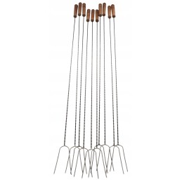Šakės, židinio šakutė, 100 cm, lazda, įdėklas - 10 vnt