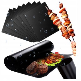 8 x tefloninis grilio kilimėlis BBQ grilio padėklas
