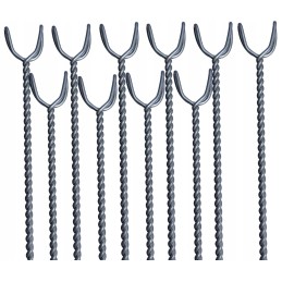 Atramos dešrų pagaliukams, 10 vnt, cinkuotos