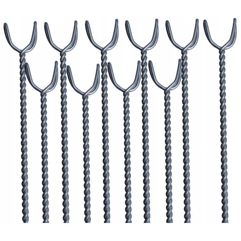 Atramos dešrų pagaliukams, 10 vnt, cinkuotos