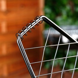 Žuvies kepsninės grotelės, uždaros, metalinės, plieninės grotelės