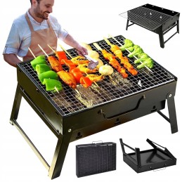 Turistinis grilis sulankstomas sodo nešiojamas lagaminas stovyklavimo anglis