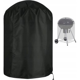 Juodas apvalus kepsninės dangtis 90x77cm vandeniui atsparus oxford 420d