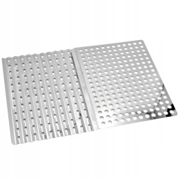 Grilio grotelės, skarda, plieninis padėklas, grilis