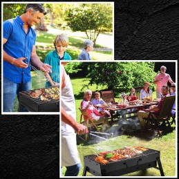 Sulankstomas turistinis nešiojamas medžio anglies sodo lagaminas su rankena