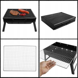 Sulankstomas turistinis nešiojamas medžio anglies sodo lagaminas su rankena