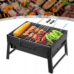 Sulankstomas turistinis nešiojamas medžio anglies sodo lagaminas su rankena