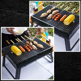 Sulankstomas turistinis nešiojamas medžio anglies sodo lagaminas su rankena