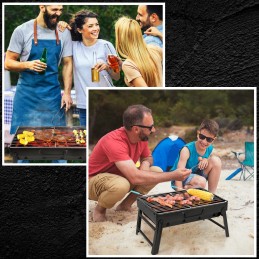 Sulankstomas turistinis nešiojamas medžio anglies sodo lagaminas su rankena