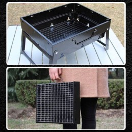 Sulankstomas turistinis nešiojamas medžio anglies sodo lagaminas su rankena