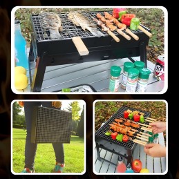 Sulankstomas turistinis nešiojamas medžio anglies sodo lagaminas su rankena