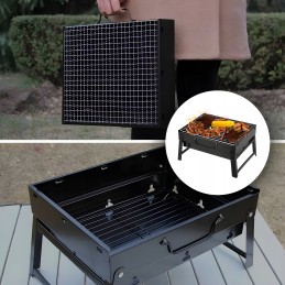 Sulankstomas turistinis nešiojamas medžio anglies sodo lagaminas su rankena