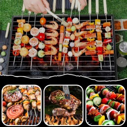 Sulankstomas turistinis nešiojamas medžio anglies sodo lagaminas su rankena