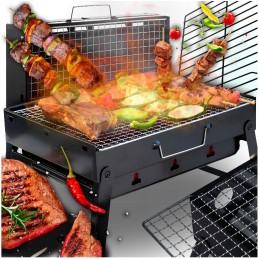 Sulankstomas turistinis nešiojamas medžio anglies sodo lagaminas su rankena