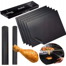 Perkate net penkis tefloninius grilio kilimėlius, kurių matmenys 40x33 cm,