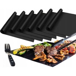 Daugkartinio naudojimo tefloniniai grilio padėklai kepimui, 6 vnt