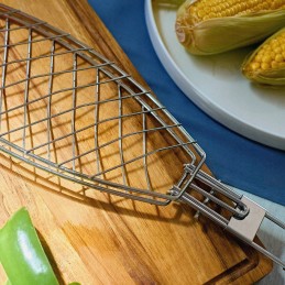 Lengvas grilio krepšelis skirtas kepti žuvį 55x13x3 cm homla