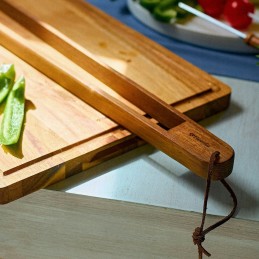 Lengvos grilio žnyplės iš akacijos medienos 60 cm homla