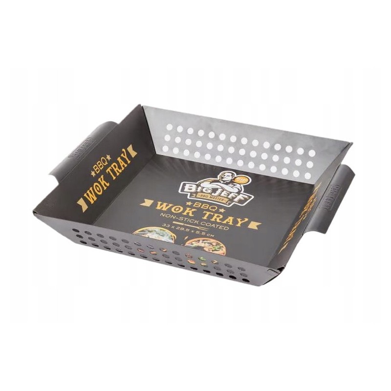 Didelis Jeff plieninis grilio padėklas