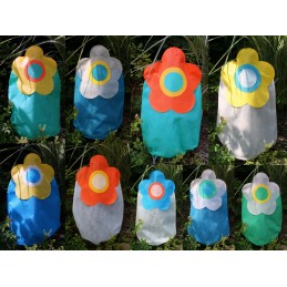 Apsauginis gobtuvas mėlynai geltonos gėlės m