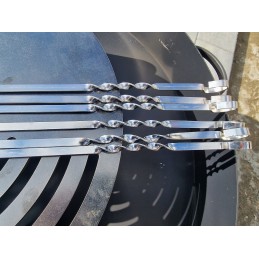 Šampūniniai iešmeliai kebabų mėsai, 60 cm, 6 vnt