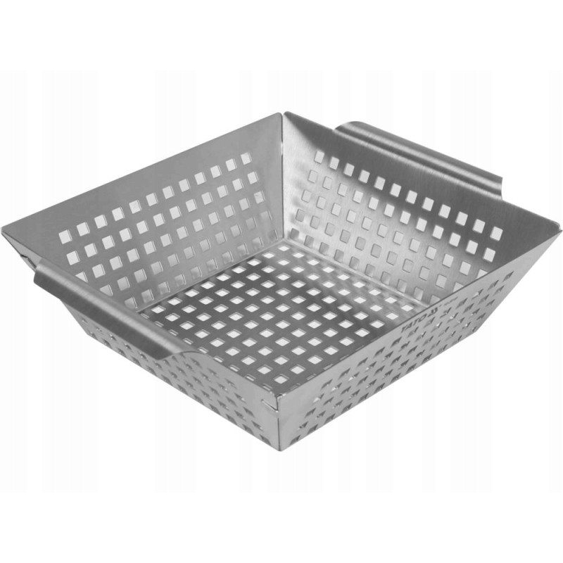 Grilio krepšelis, nerūdijančio plieno 26 x 22 x 7 cm