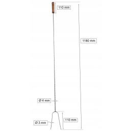 Šakės židinio šakutė 120cm pagaliukų įdėtuvė - 10 vnt