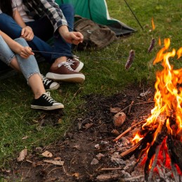 10vnt trumpa grilio šakutė laužui